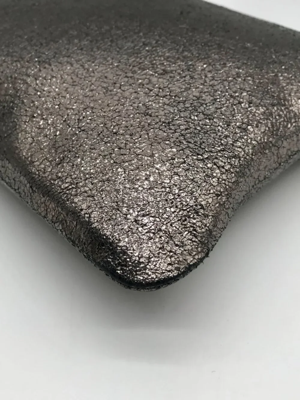Marc Jacobs Dark Glossy Gray Zip Pouch